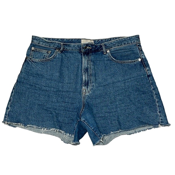 Everlane The A-Line Denim Short in medium indigo - size 33 - Picture 6 of 13